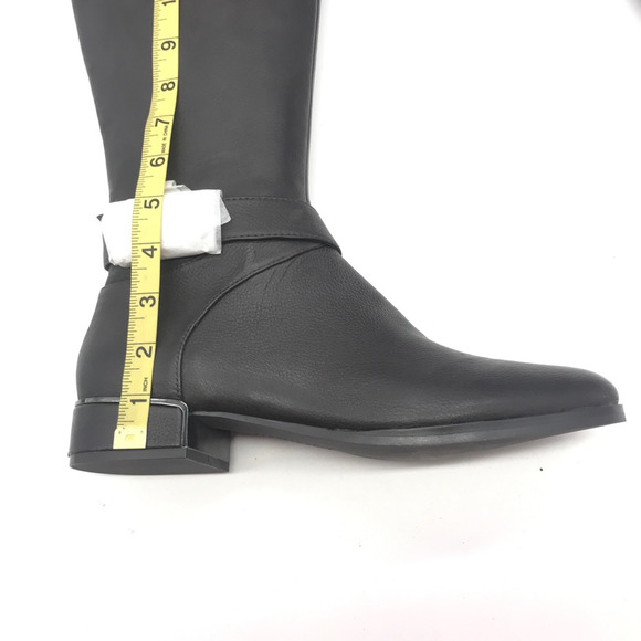 Kenneth Cole Womens Branden Buckle Riding Boots Brown Leather Straps 9.5 M New - Picture 3 of 10